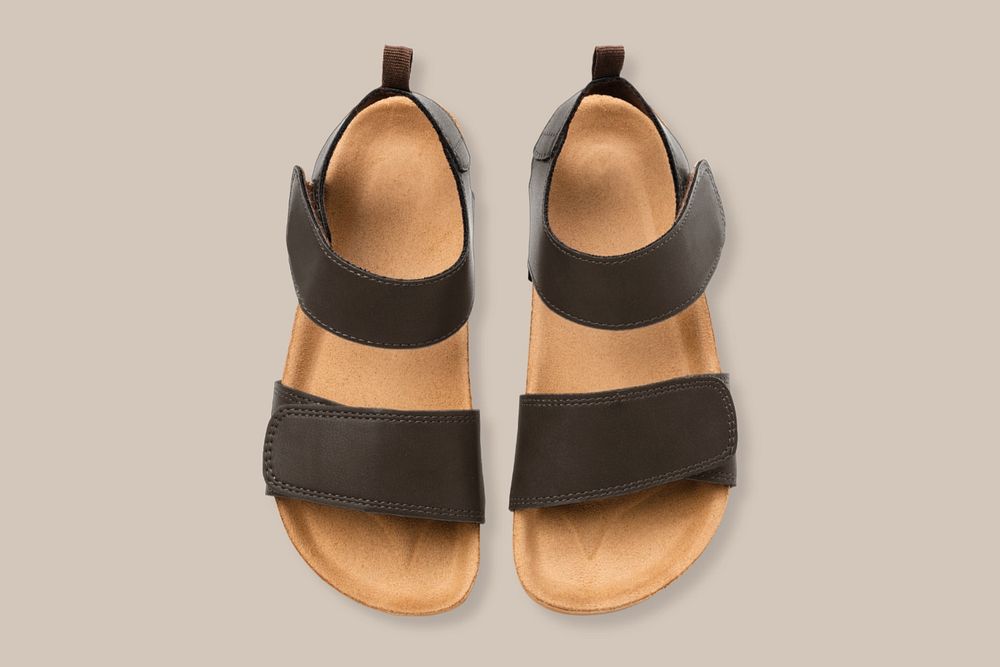 Strap sandals editable mockup, fashion footwear