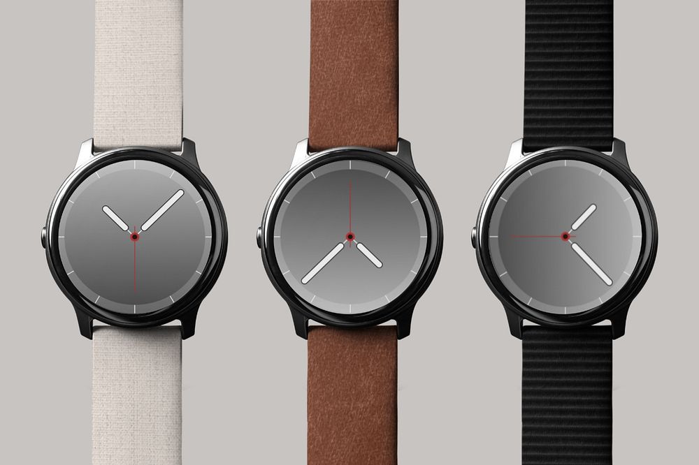 Smartwatch screen mockups, editable digital device