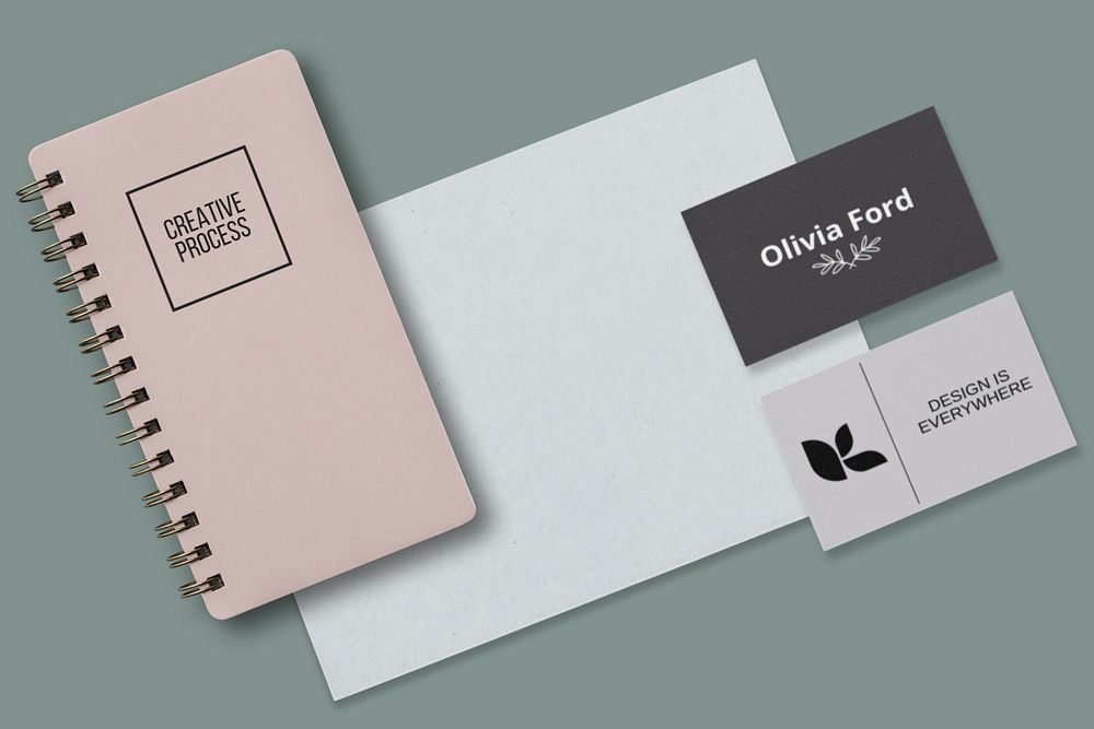 Corporate identity mockup, editable paper & business card esign