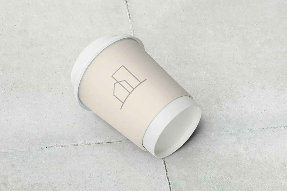 Coffee paper cup mockup, editable design