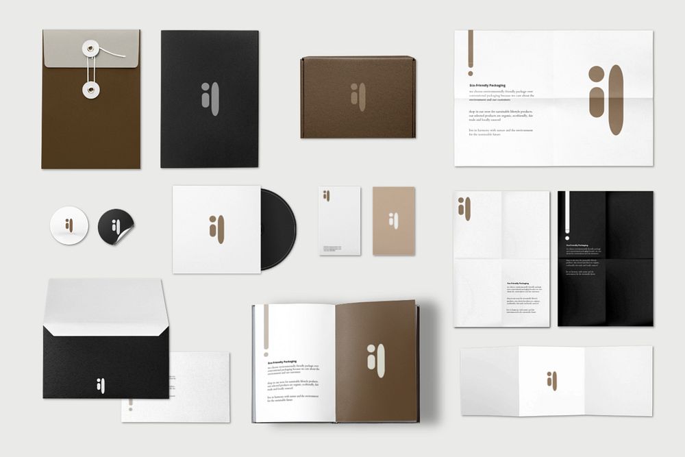 Office stationery mockup, editable design