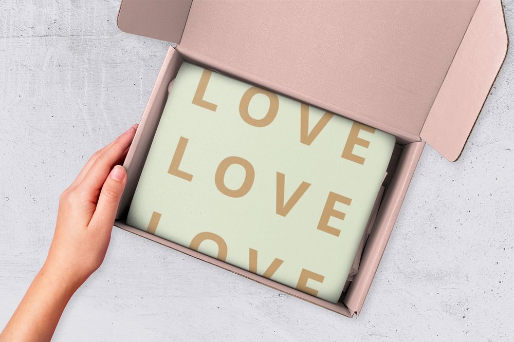 Paper box mockup, editable design