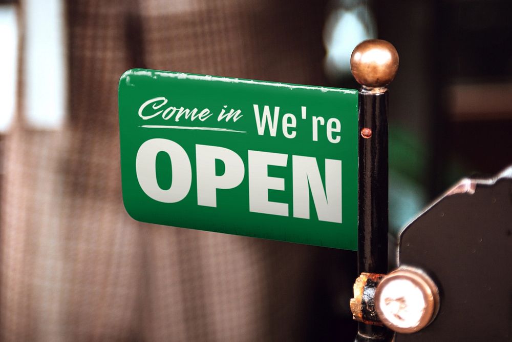 Wooden shop sign editable mockup