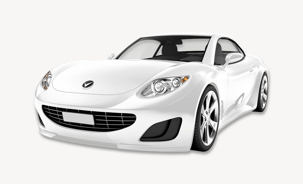 3D sports car mockup, editable design