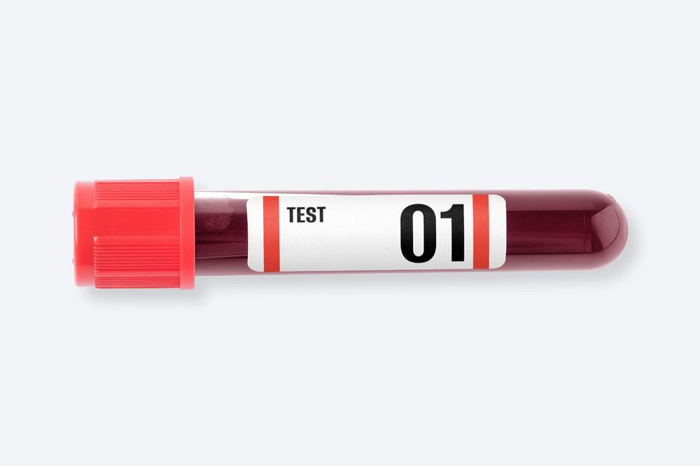 Blood test tube mockup, editable design