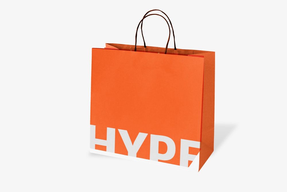 Paper shopping bag mockup, editable design