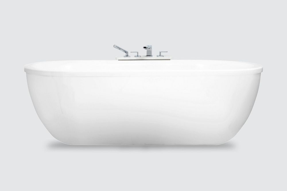 Modern bathtub mockup, editable design