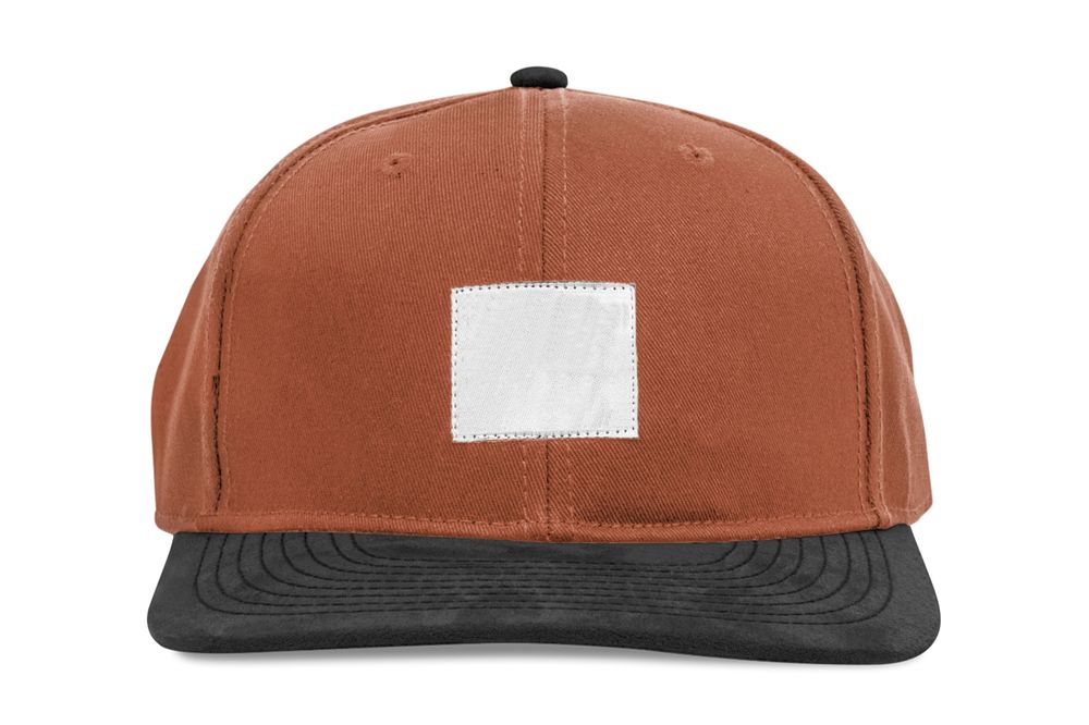 Brown cap mockup, headwear, editable design