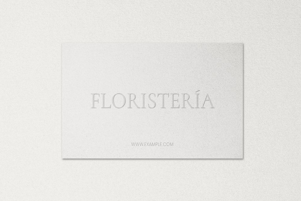 White minimal business card mockup, editable design