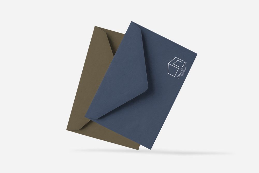 Business envelope mockup, editable design