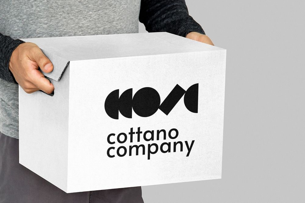 Kraft box mockup, editable business branding design