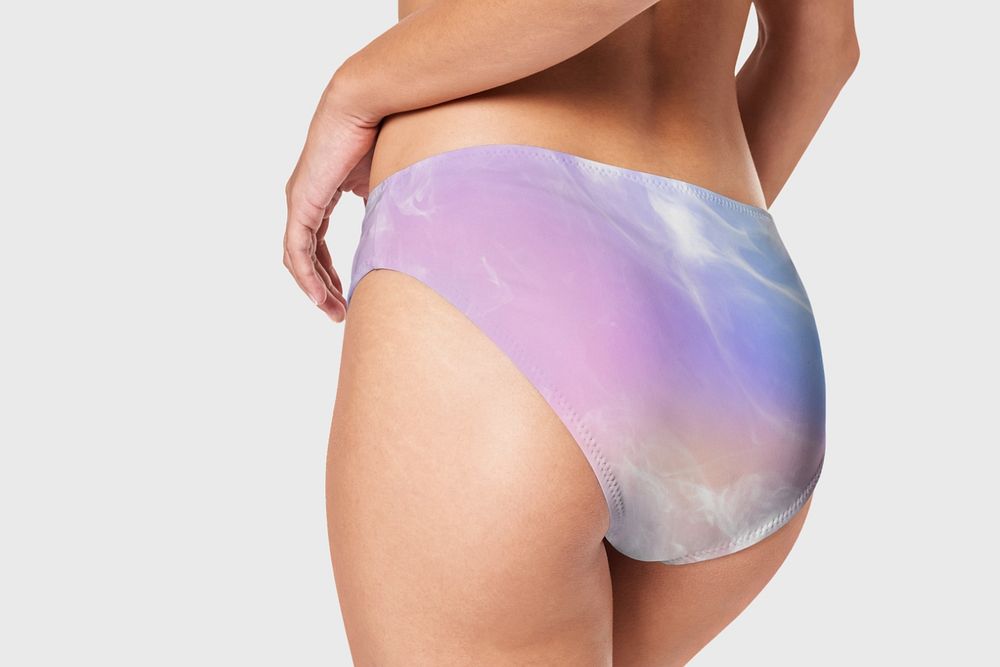 Swimming panties mockup, women's fashion editable design