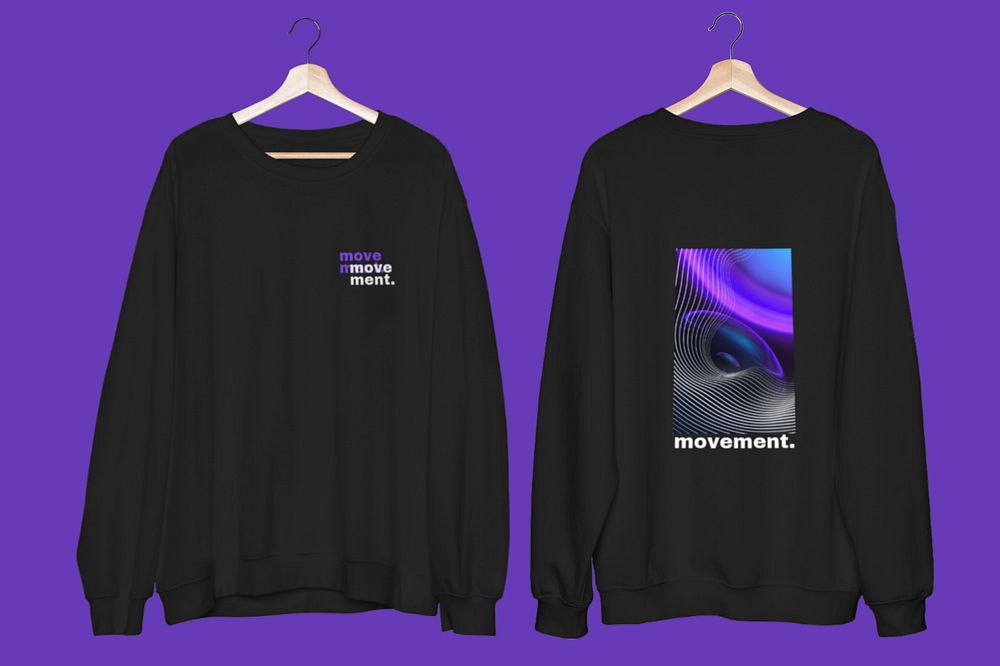 Black sweater  mockup editable design