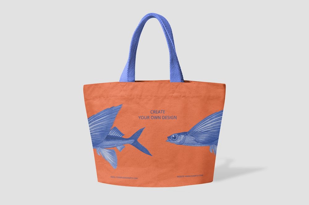 Tote bag mockup, realistic apparel, customizable design