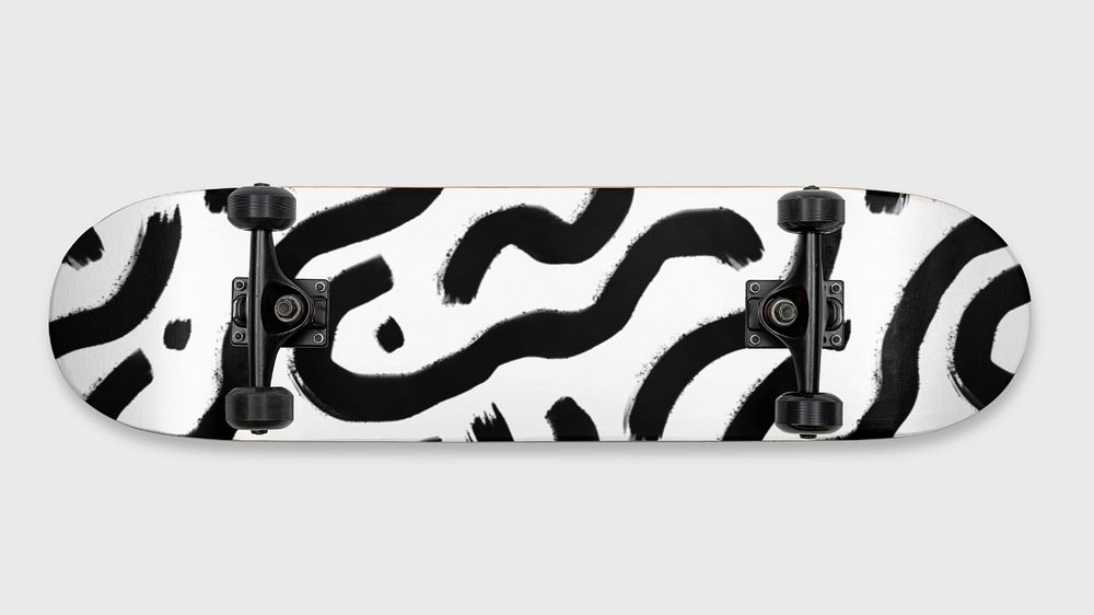 Editable skateboard mockup, product design