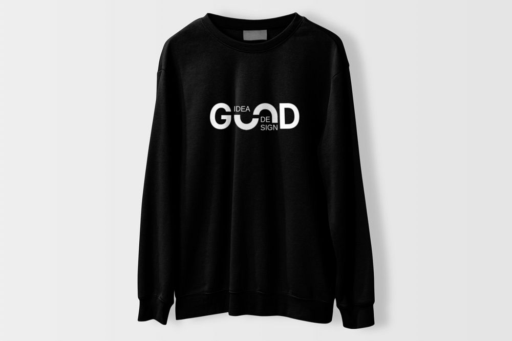 Black long sleeve mockup, Winter apparel, customizable design