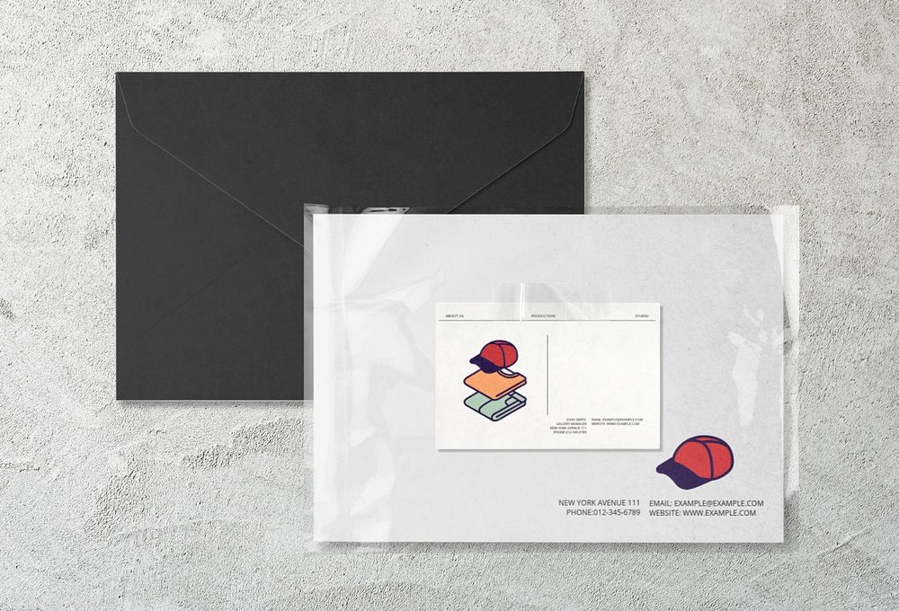 Corporate invitation card mockup, customizable design