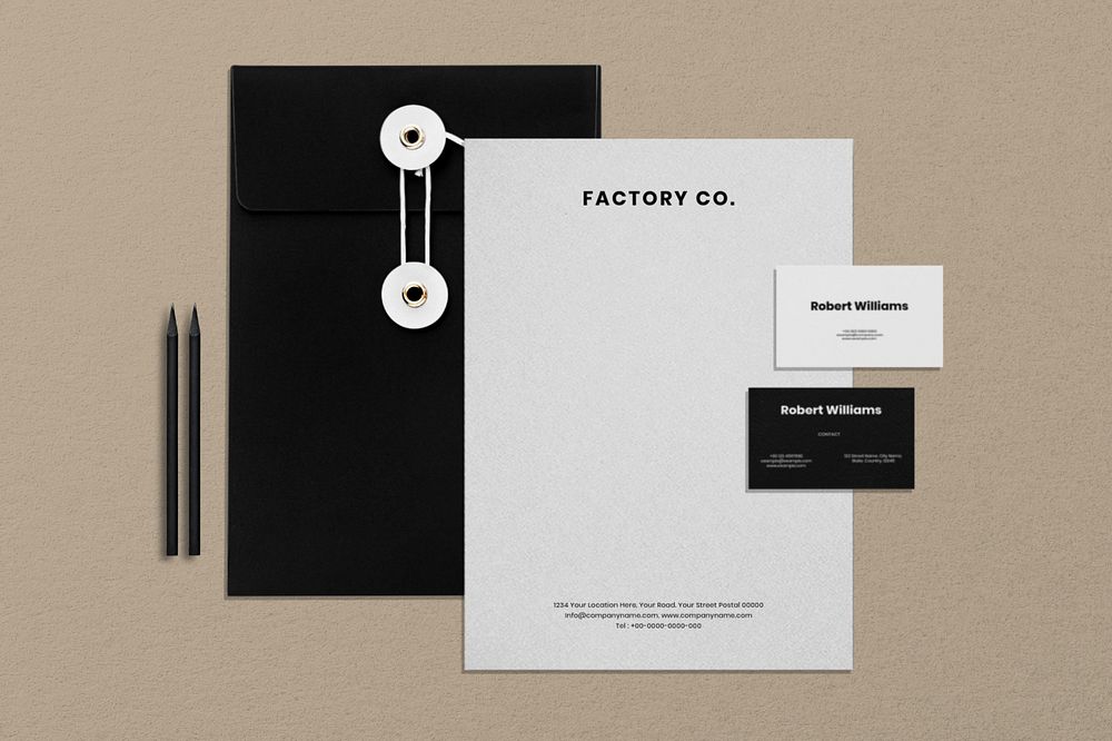 Editable corporate identity mockup, minimal design