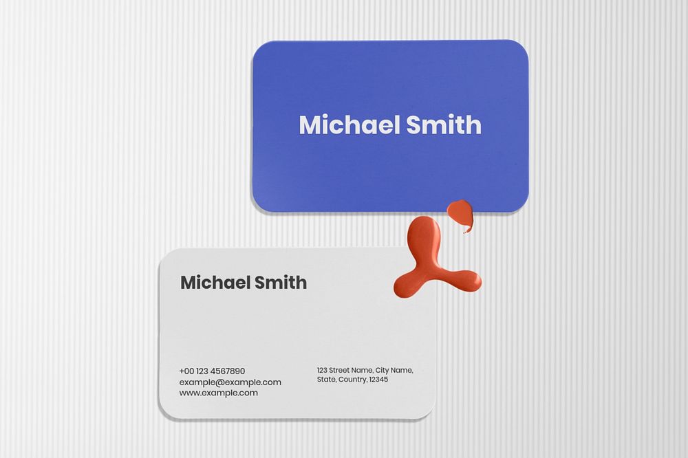 Professional business card mockup, editable branding design