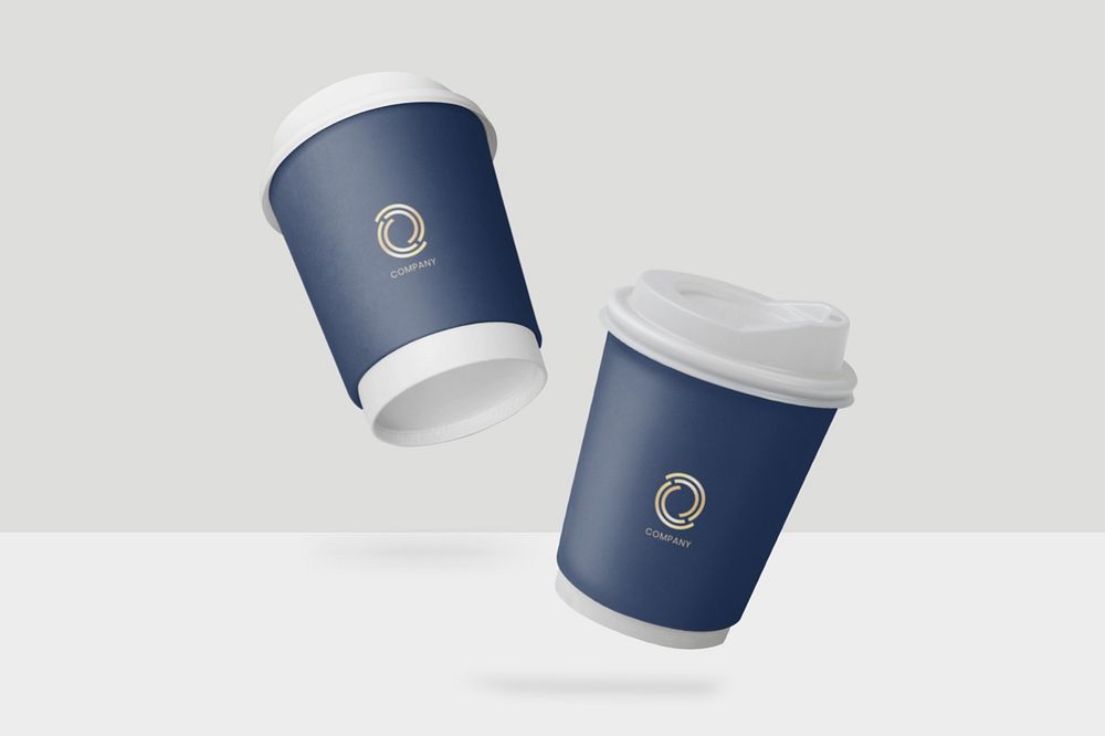 Coffee cup mockup, product packaging, editable design