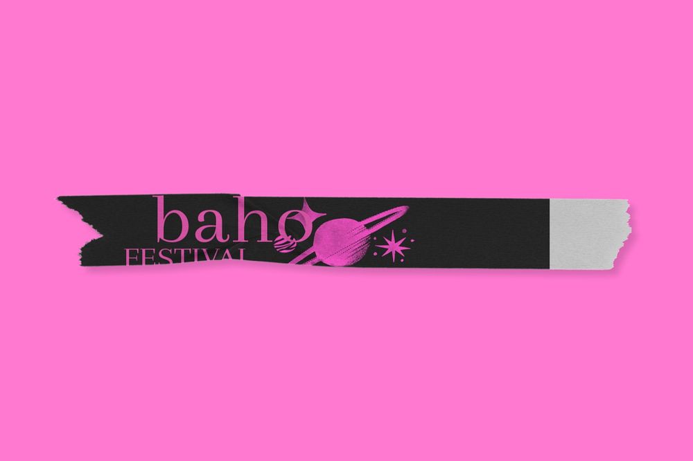 Concert wristband, music product branding, editable design