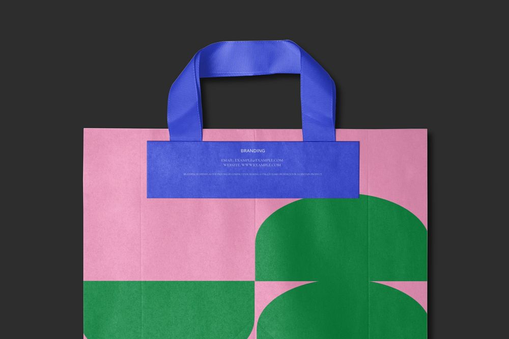 Paper shopping bag, business branding, editable design