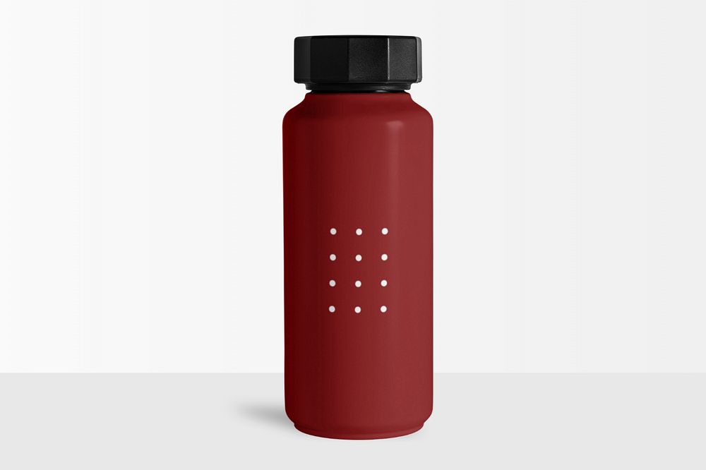 Stainless steel bottle mockup, product packaging, editable design