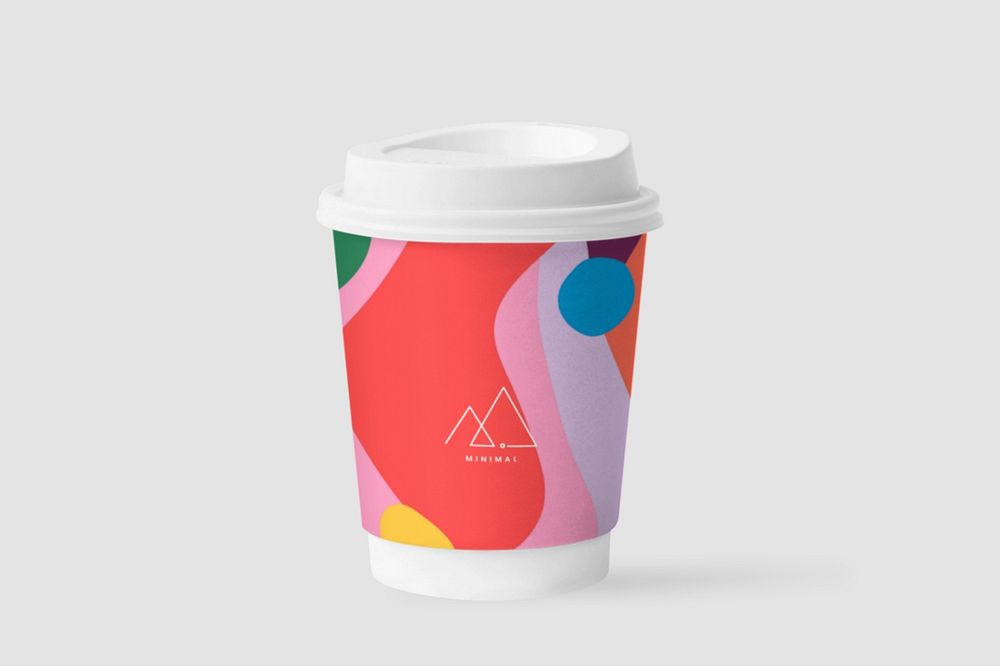 Coffee cup mockup, product packaging, editable design