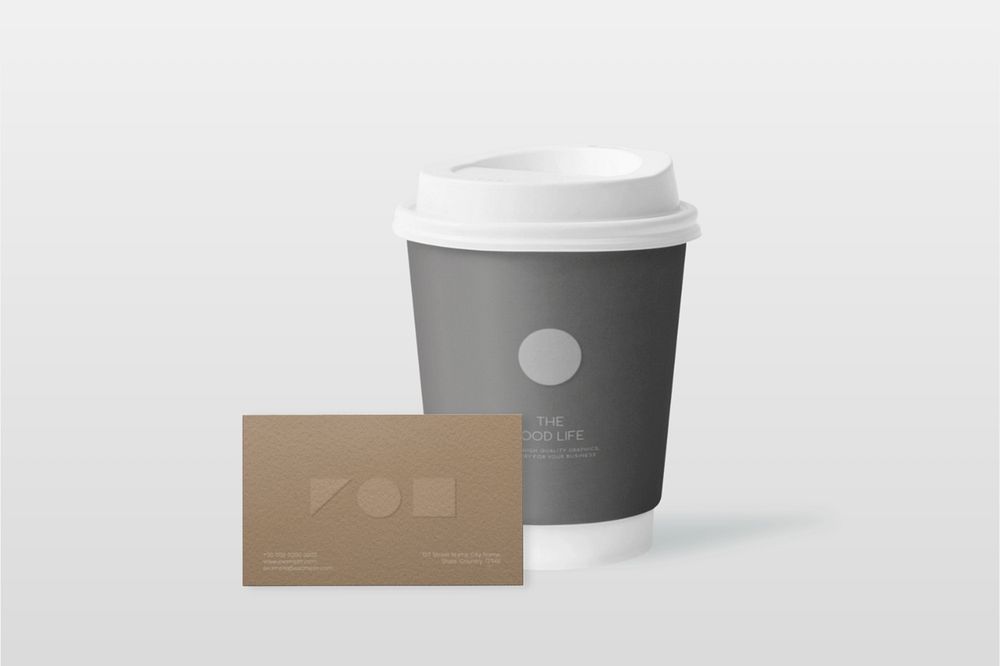 Coffee cup mockup, product packaging, editable design