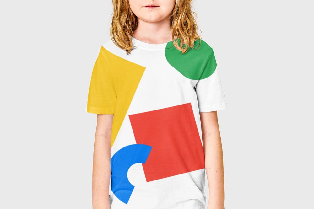 Kids t-shirt mockup, casual apparel, editable design