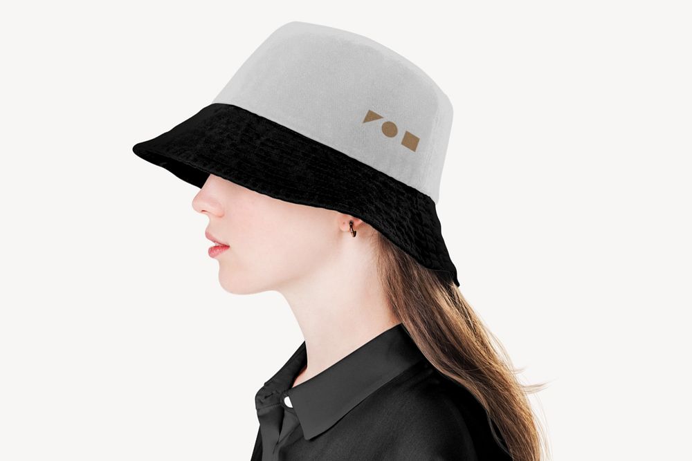 Bucket hat mockup, headwear, editable design