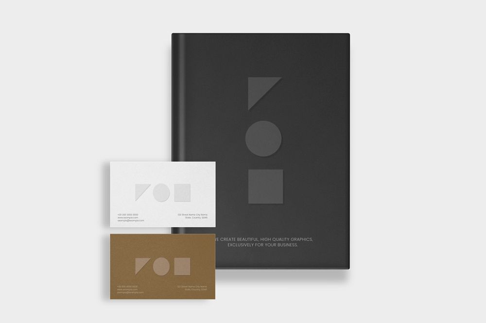 Professional corporate identity mockup, stationery set, editable design