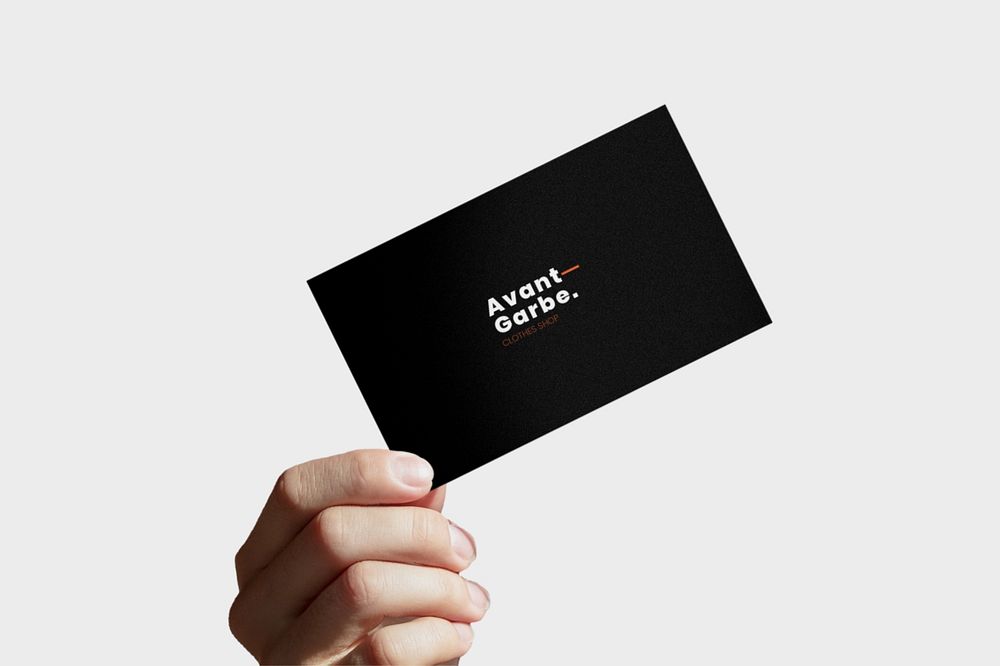 Business card mockup, professional branding identity, editable design