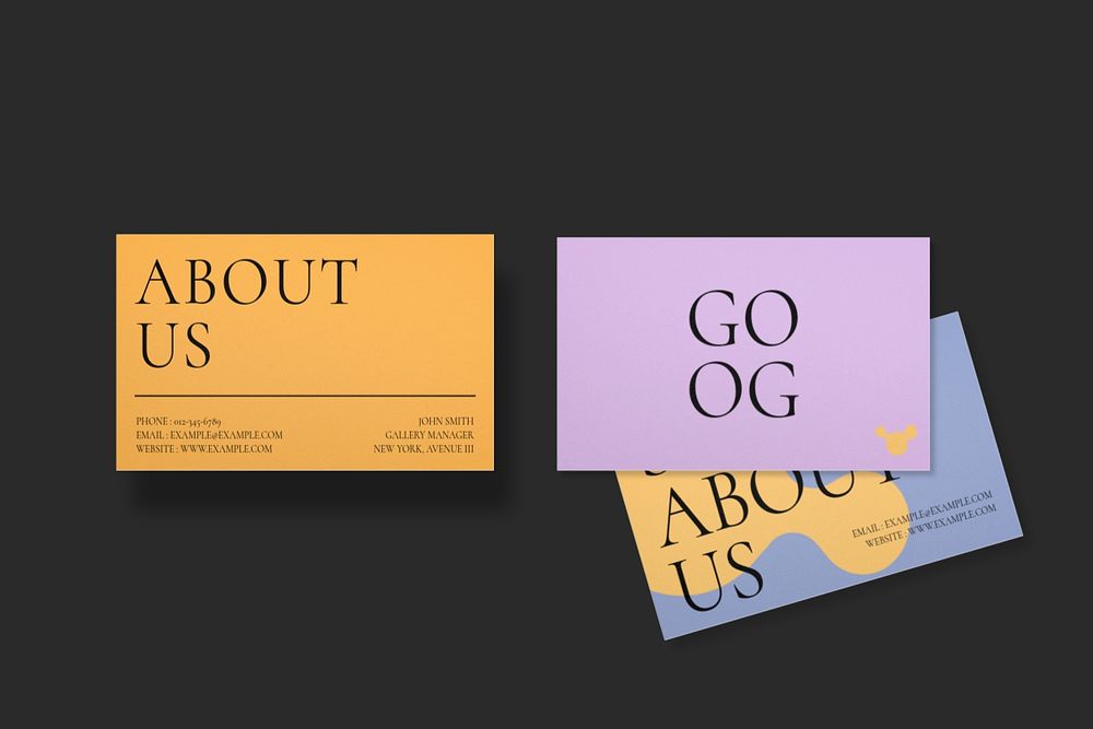 Business card mockup, professional branding identity, editable design