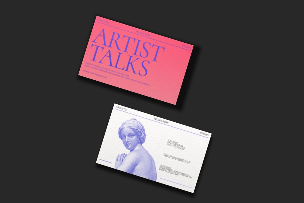Business card mockup, professional branding identity, editable design