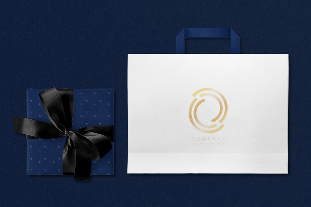 Gift box & bag, luxury product packaging, editable design