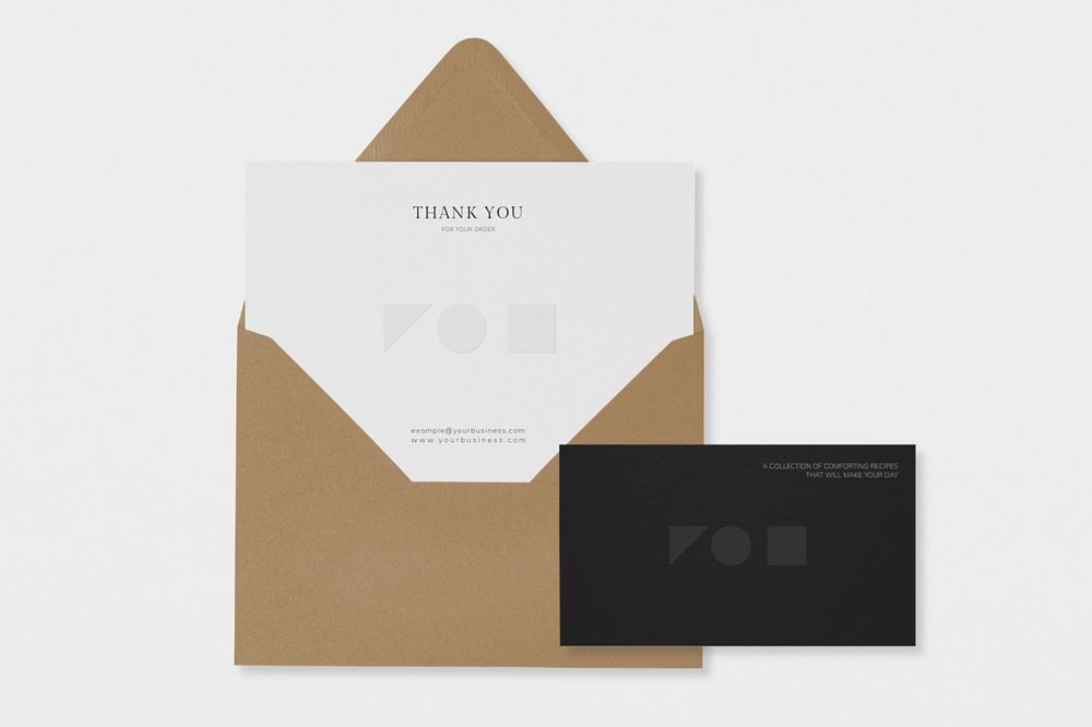 Envelope mockup, realistic invitation card, editable design