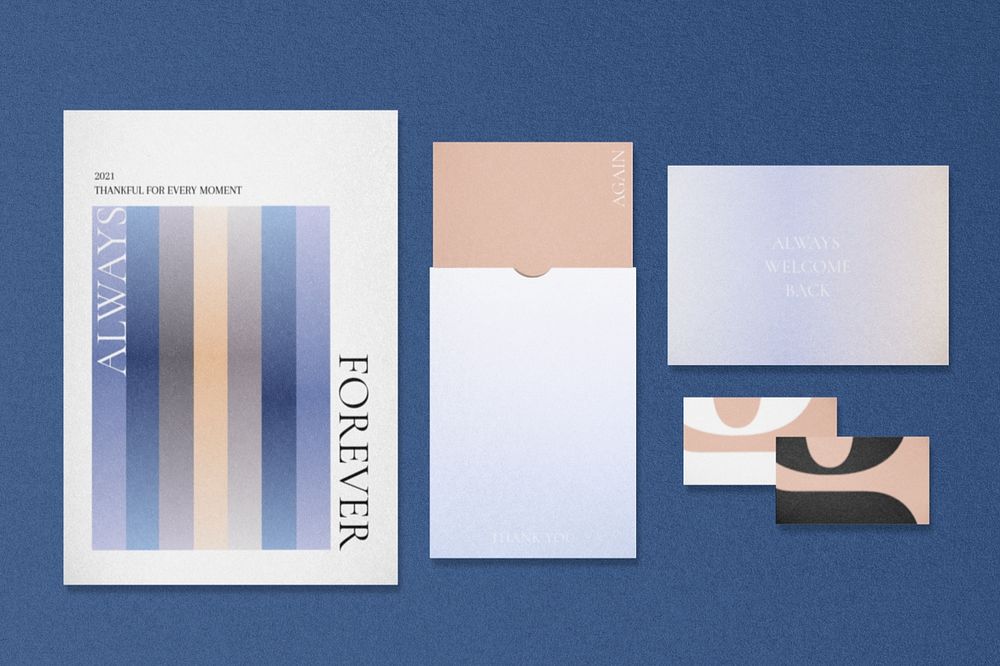 Professional business identity mockup, editable stationery design