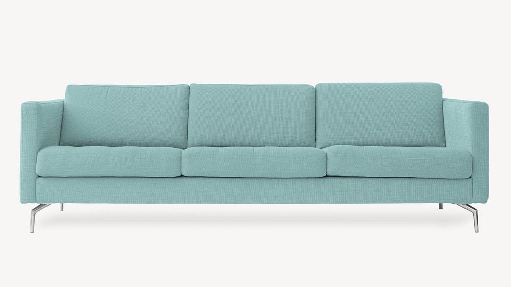 Mint green couch, editable living room furniture design