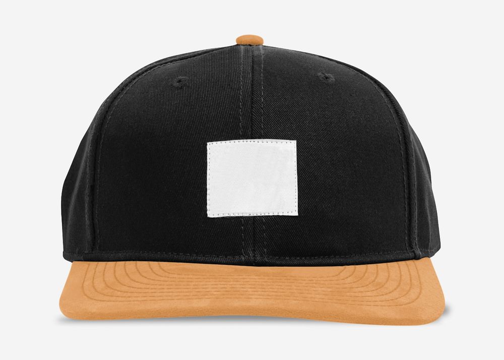 Editable black&brown cap mockup design