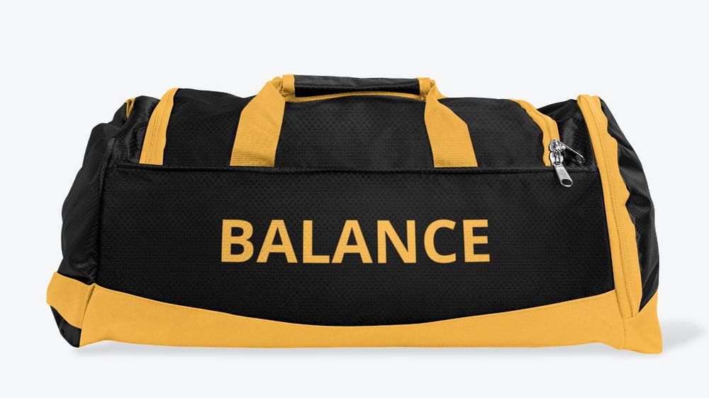 Editable duffle bag mockup