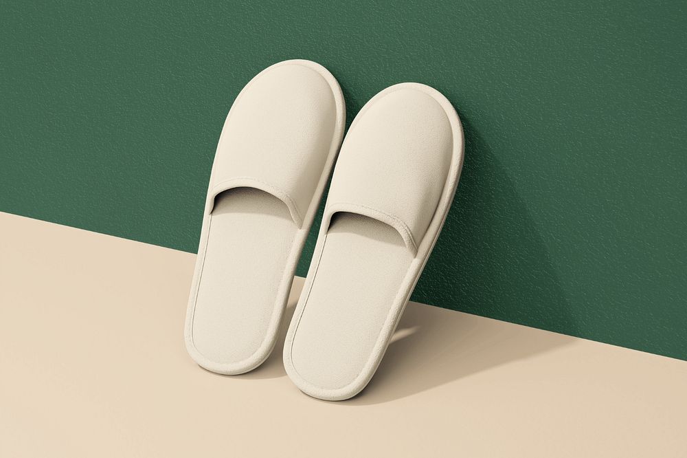 Slippers, shoe mockups, editable design