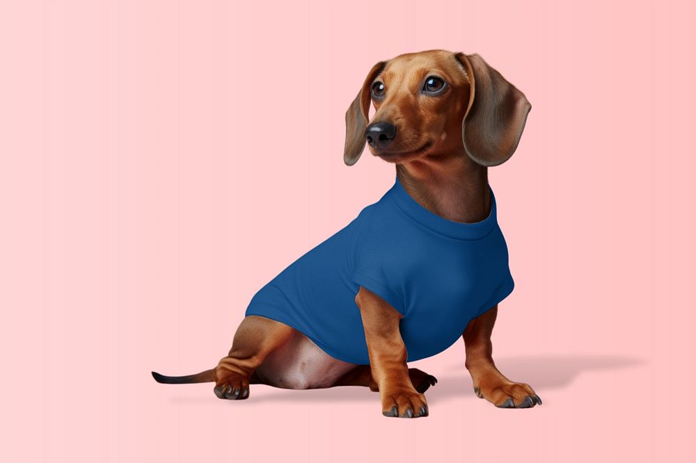 Dog t-shirt  editable mockup, pet outfit 