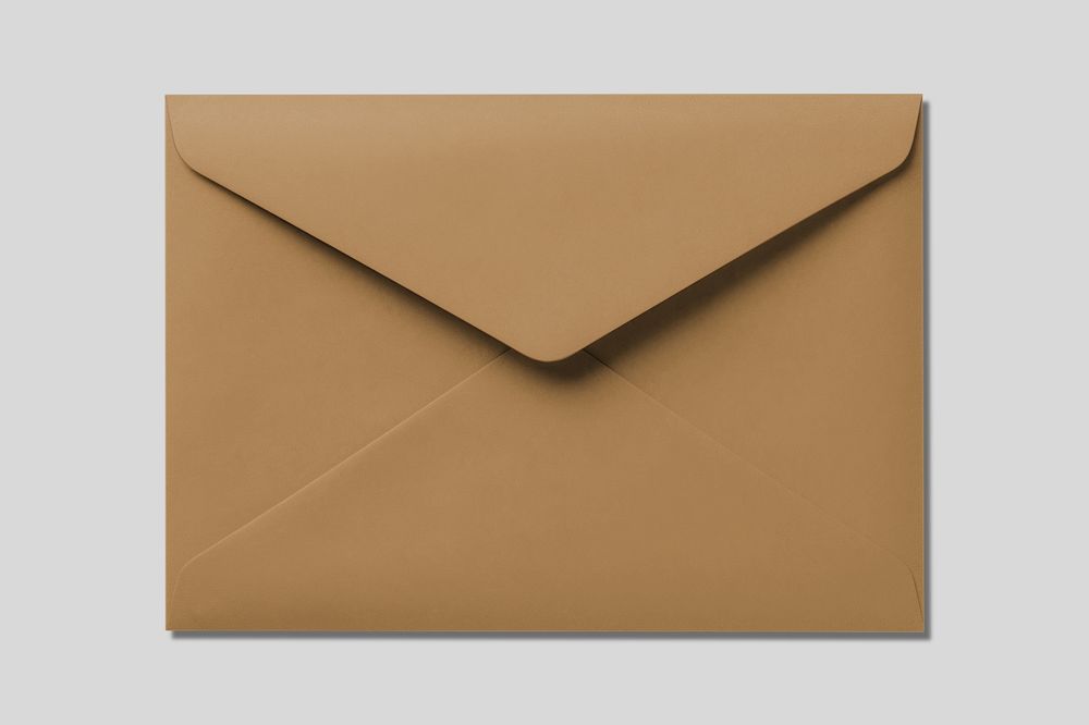 Editable paper envelope mockup stationery design