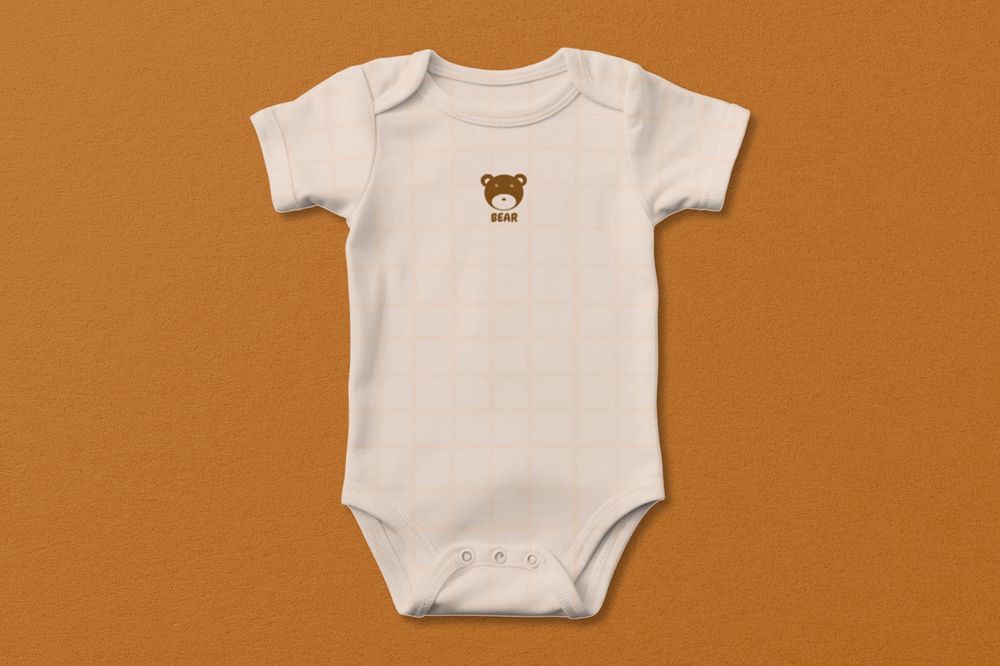 Baby pyjamas  editable mockup, kids clothing 