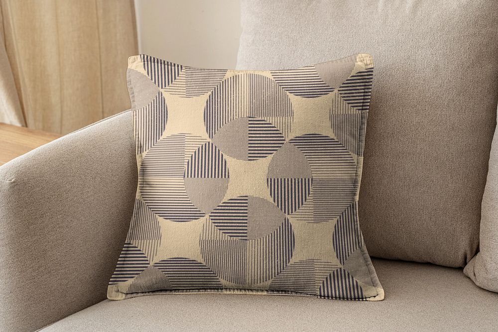 Editable pillow cushion cover mockup, minimal home decor design