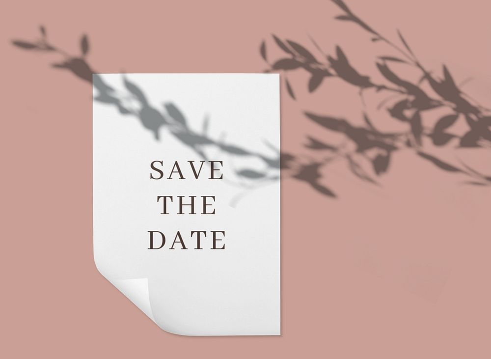 Editable poster mockup, wedding invitation design