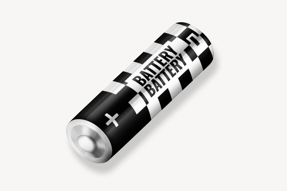 Alkaline battery  editable mockup