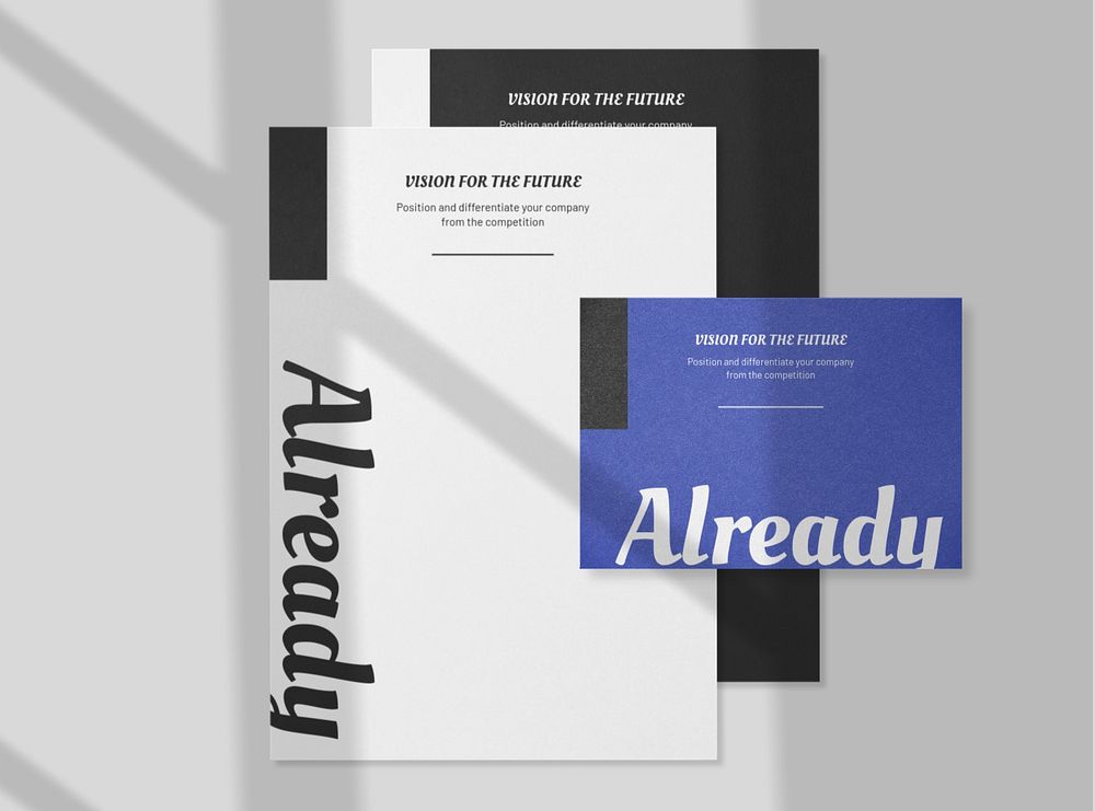 Poster & business card mockup, editable corporate identity design