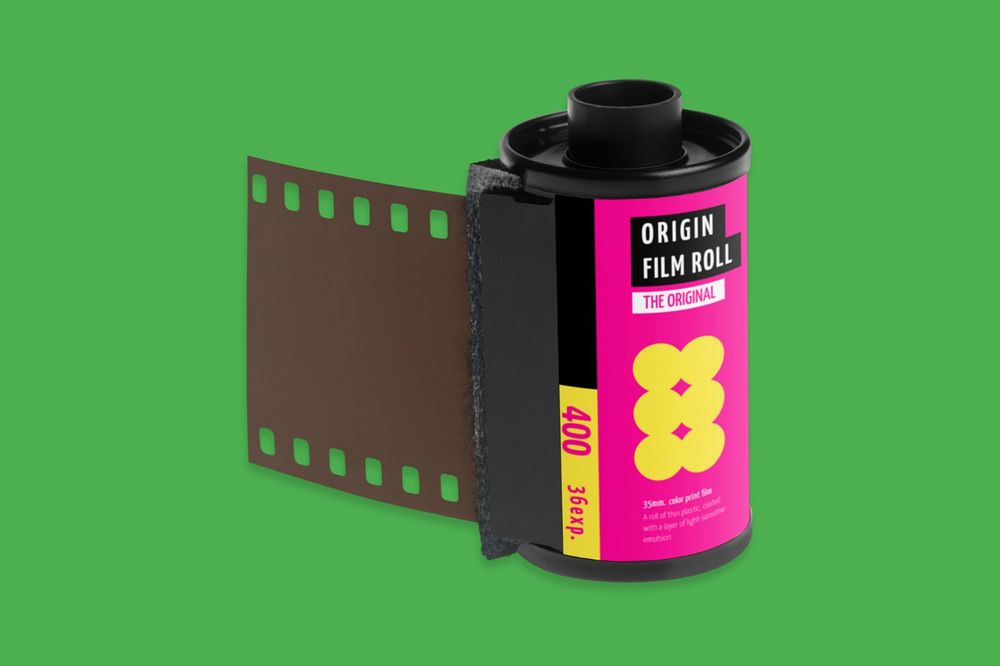 35mm camera film  editable mockup